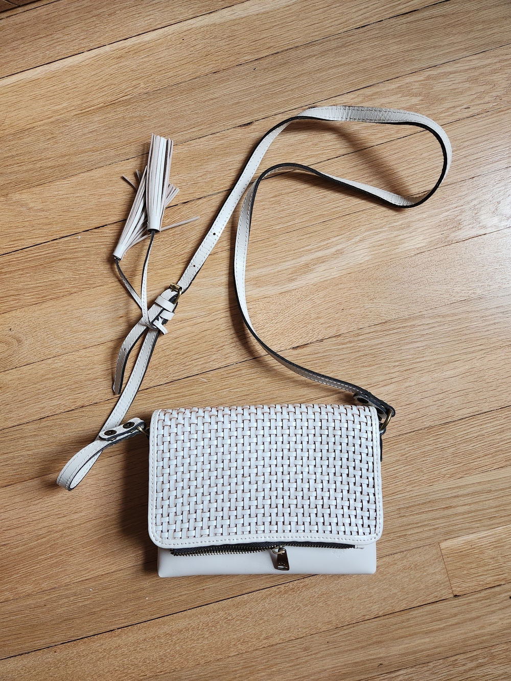 Patricia Nash Leather Woven Crossbody Bag